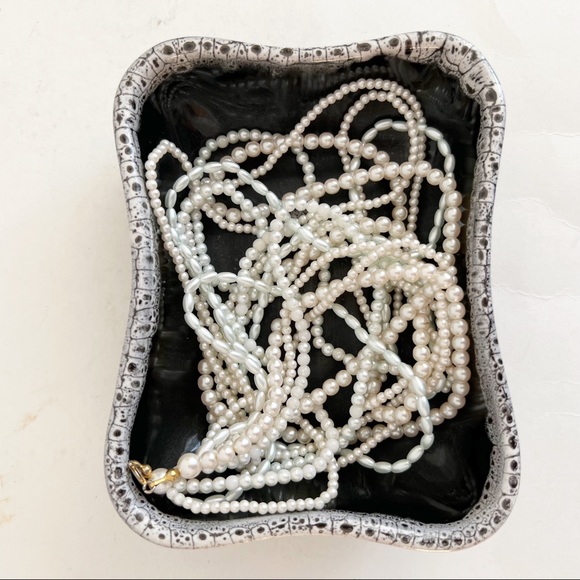 Vintage Beauceware Ceramic Small Bowl Decor Black White #678 Canada - Picture 3 of 11